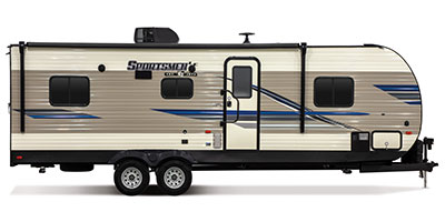 2019 KZ RV Sportsmen LE 250THLE Travel Trailer Toy Hauler Exterior Side Profile Door Side