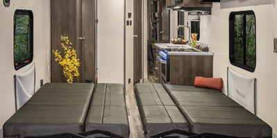 2019 KZ RV Sportsmen LE 250THLE Travel Trailer Toy Hauler Dinette Down