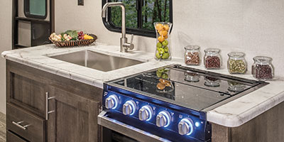 2019 KZ RV Sportsmen LE 250THLE Travel Trailer Toy Hauler Kitchen