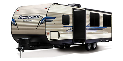 2019 KZ RV Sportsmen LE 281BHKLE Travel Trailer Exterior Front 3-4 Off Door Side Slide Out