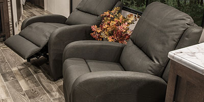 2019 KZ RV Sportsmen LE 291RKLE Travel Trailer Recliners Left Reclined