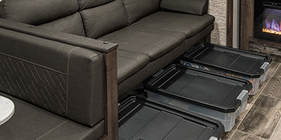 2019 KZ RV Sportsmen LE 291RKLE Travel Trailer Sofa Storage