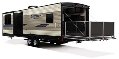 2019 KZ RV Sportsmen LE 291THLE Travel Trailer Toy Hauler Exterior Patio