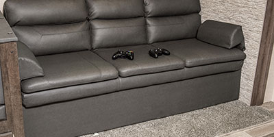 2019 KZ RV Sportsmen LE 343BHKLE Travel Trailer Sofa Center Console Closed