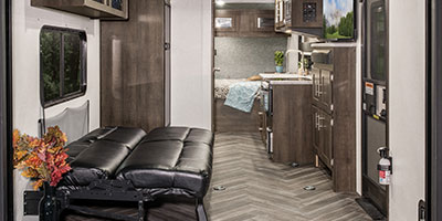 2020 KZ RV Sportsmen LE 200THLE Travel Trailer Toy Hauler Sofa Down