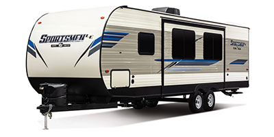 2020 KZ RV Sportsmen LE 281BHKLE Travel Trailer Exterior Front 3-4 Off Door Side