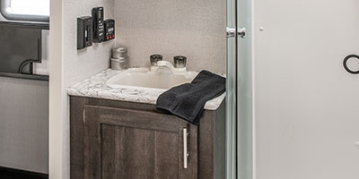 2019 KZ RV Sportster 301THR Travel Trailer Toy Hauler Bathroom