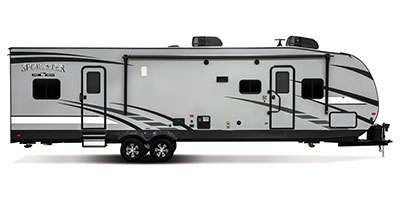 2019 KZ RV Sportster 321THR13 Travel Trailer Toy Hauler Exterior Side Profile Door Side