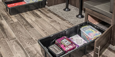 2019 KZ RV Sportster 321THR13 Travel Trailer Toy Hauler Dinette Storage