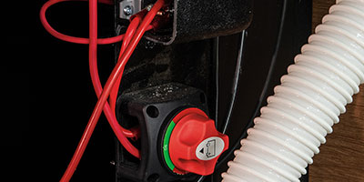 2019 KZ RV Sportster 343TH11 Fifth Wheel Toy Hauler Exterior Battery Disconnect