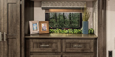 2019 KZ RV Sportster 343TH11 Fifth Wheel Toy Hauler Bedroom Drawers