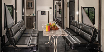 2019 KZ RV Sportster 343TH11 Fifth Wheel Toy Hauler Cargo Area Dinette