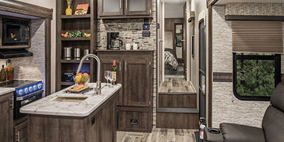 2019 KZ RV Sportster 343TH11 Fifth Wheel Toy Hauler Kitchen