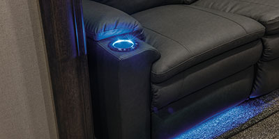 2019 KZ RV Sportster 343TH11 Fifth Wheel Toy Hauler Theater Seating Light Detail