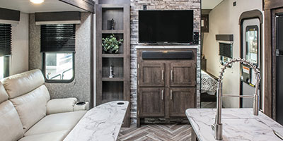 2020 KZ RV Sportster 342THR13 Travel Trailer Toy Hauler Entertainment Center