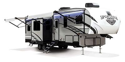 2020 KZ RV Sportster 343TH11 Fifth Wheel Toy Hauler Exterior Awning