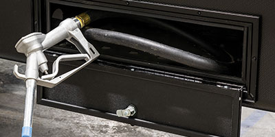 2020 KZ RV Sportster 343TH11 Fifth Wheel Toy Hauler Exterior Gas Pump