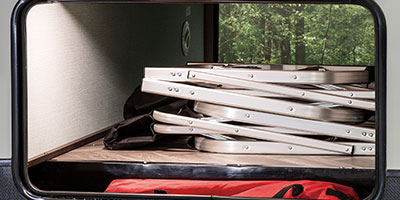 2020 KZ RV Sportster 343TH11 Fifth Wheel Toy Hauler Exterior Pass Through Storage