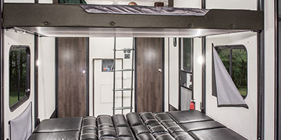 2020 KZ RV Sportster 343TH11 Fifth Wheel Toy Hauler Cargo Area Bunks