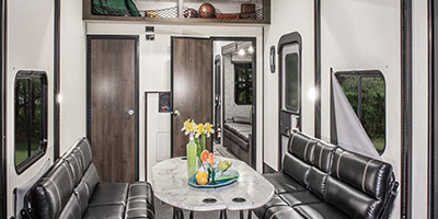 2020 KZ RV Sportster 343TH11 Fifth Wheel Toy Hauler Cargo Area Dinette