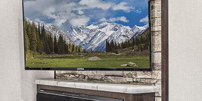 2020 KZ RV Sportster 343TH11 Fifth Wheel Toy Hauler Entertainment Center