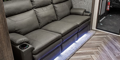 2020 KZ RV Sportster 343TH11 Fifth Wheel Toy Hauler Theater Seating Blue Light