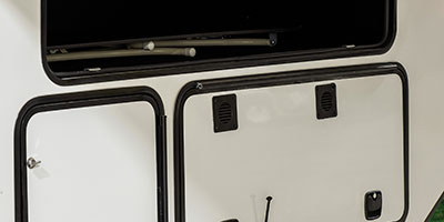 2019 KZ RV Venom 3911TK Fifth Wheel Toy Hauler Exterior Front Storage