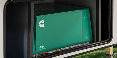 2019 KZ RV Venom V-Series V3411TK Fifth Wheel Toy Hauler Exterior Front Storage