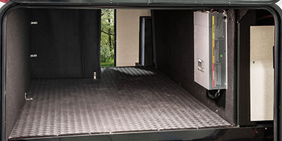 2019 KZ RV Venom V-Series V3411TK Fifth Wheel Toy Hauler Exterior Pass Through Storage