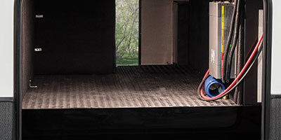 2019 KZ RV Venom V-Series V3413TK Fifth Wheel Toy Hauler Exterior Pass Through Storage