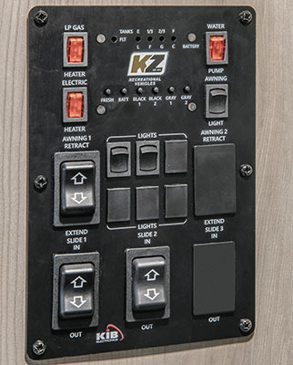 2021 KZ RV Connect C272FK Travel Trailer Interior Controls