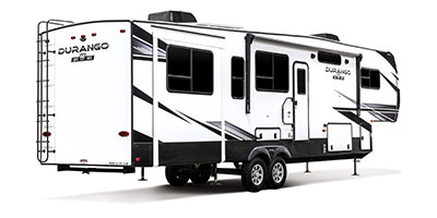 2021 KZ RV Durango D326RLT Fifth Wheel Exterior Rear 3-4 Door Side