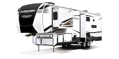 2021 KZ RV Durango Gold G356RLT Fifth Wheel Exterior Front 3-4 Off Door Side with Slide Out