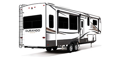 2021 KZ RV Durango Gold G356RLT Fifth Wheel Exterior Rear 3-4 Door Side