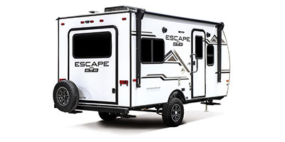 2021 KZ RV Escape E14 HATCH Travel Trailer Exterior Rear 3-4 Door Side