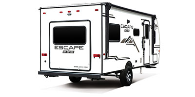2021 KZ RV Escape E17 HATCH Travel Trailer Exterior Rear 3-4 Door Side