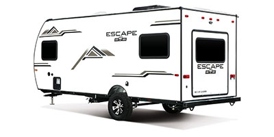 2021 KZ RV Escape E17 HATCH Travel Trailer Exterior Rear 3-4 Off Door Side