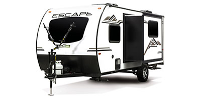 2021 KZ RV Escape E191BH Travel Trailer Exterior Front 3-4 Off Door Side with Slide Out