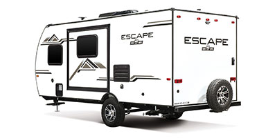 2021 KZ RV Escape E191BH Travel Trailer Exterior Rear 3-4 Off Door Side
