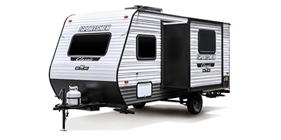 2021 KZ RV Sportsmen Classic 181BH Travel Trailer Exterior Front 3-4 Off Door Side with Slide Out
