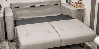 2021 KZ RV Sportsmen 303RL Fifth Wheel Sofa Down