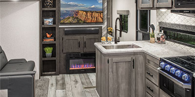 2021 KZ RV Sportsmen LE 332BHKLE Travel Trailer Entertainment Center