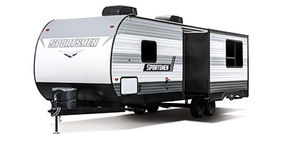 2021 KZ RV Sportsmen SE 281BHSE Travel Trailer Exterior Front 3-4 Off Door Side with Slide Out