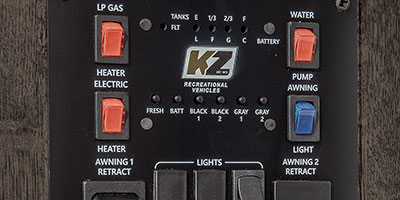 2021 KZ RV Sportsmen SE 281BHSE Travel Trailer Interior Controls