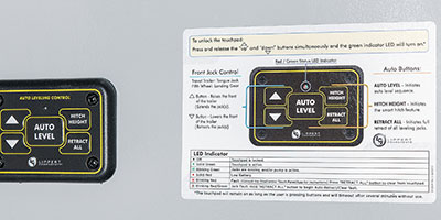 2021 KZ RV Sportster 331TH13 Fifth Wheel Toy Hauler Exterior Auto Leveling Controls
