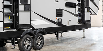 2021 KZ RV Sportster 331TH13 Fifth Wheel Toy Hauler Exterior Steps Folded