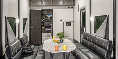 2021 KZ RV Sportster 331TH13 Fifth Wheel Toy Hauler Cargo Area Dinette