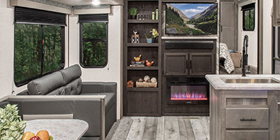 2021 KZ RV Sportster 331TH13 Fifth Wheel Toy Hauler Entertainment Center