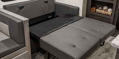 2021 KZ RV Sportster 331TH13 Fifth Wheel Toy Hauler Sofa Down