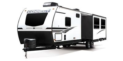 2022 KZ RV Connect SE C321BHKSE Travel Trailer Exterior Front 3-4 Off Door Side with Slide Out
